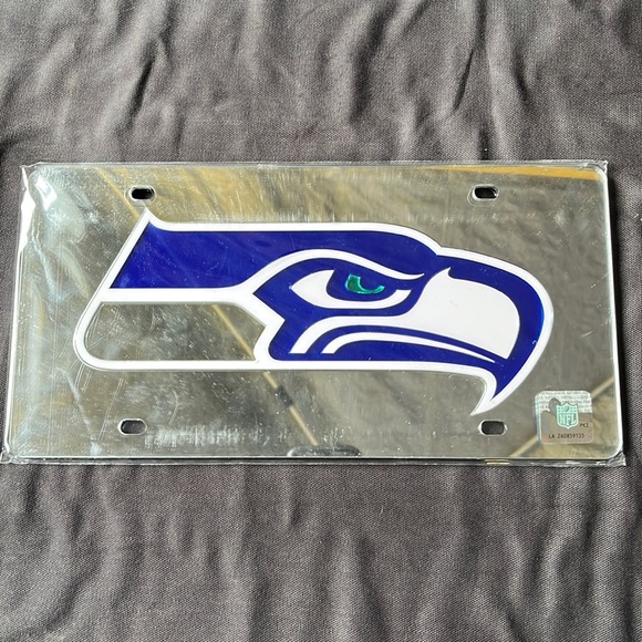 Seattle Seahawk laser plate tag - Picture 1 of 1